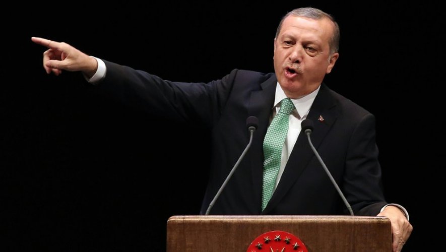 Le président turc Recep Tayyip Erdogan lors d'un discours à Ankara, le 3 novembre 2016