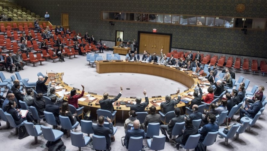 Le Conseil de sécurité de l'ONU, à New York, le 31 octobre 2016