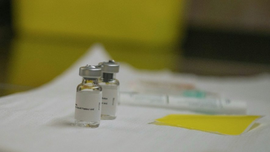 Ce vaccin, pris en photo le 30 novembre 2016 à Soshanguve près de Pretoria, sera testé pendant les quatre prochaines années sur 5.400 Sud-Africains, hommes et femmes, âgés de 18 à 35 ans.