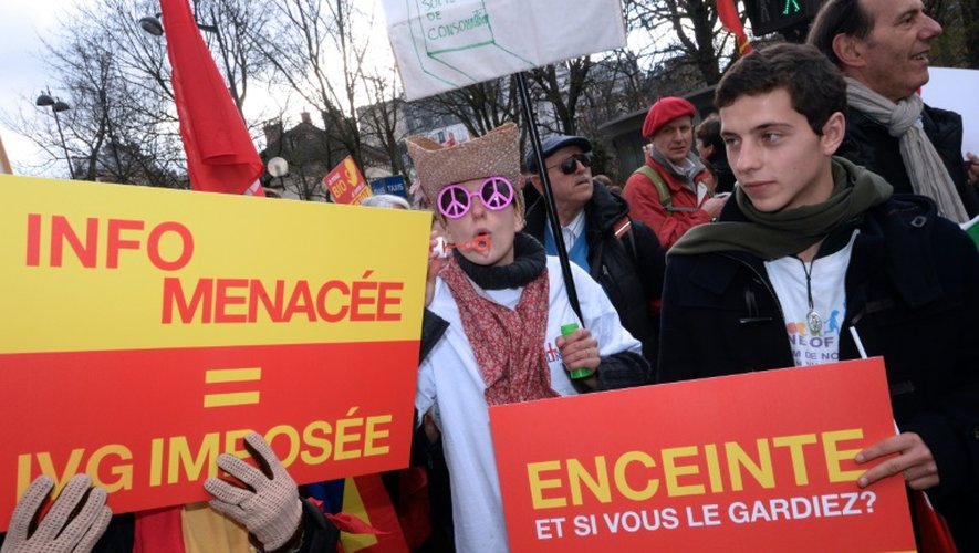 "Marche pour la vie" d'opposants à l'avortement à Paris le 19 janvier 2014