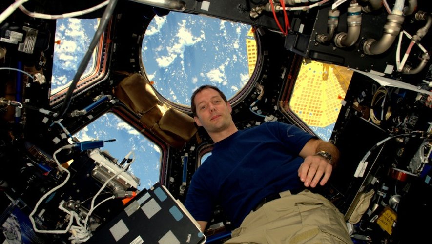 Le Français Thomas Pesquet à bord de l'ISS, le 22 novembre 2016