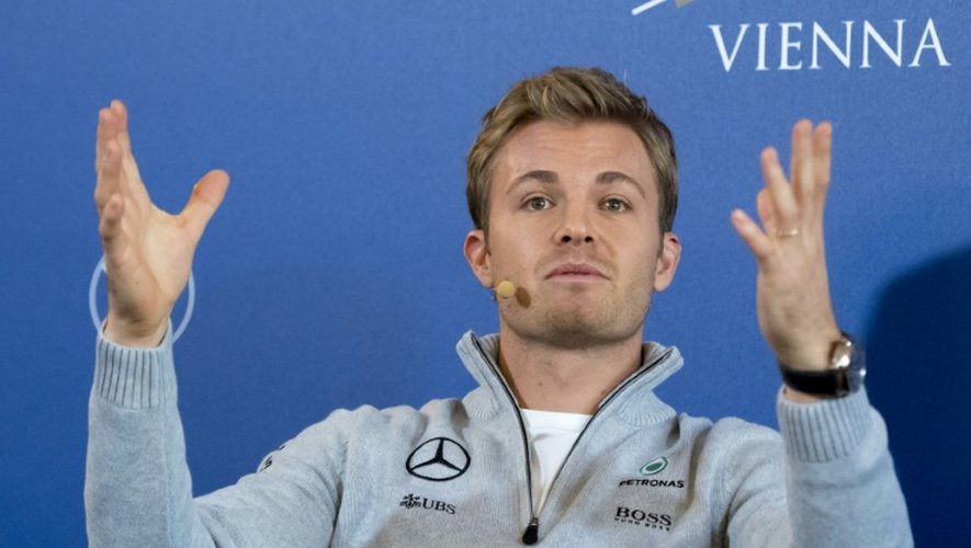L'Allemand Nico Rosberg annonce qu'il met fin à sa carrière en F1 en conférence de presse, le 2 décembre 2016 à Vienne