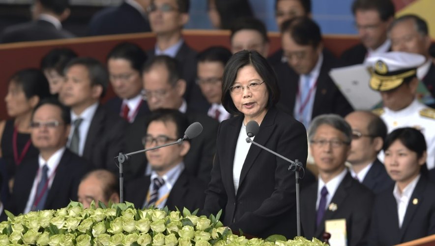 La présidente de Taiwan Tsai Ing-wen lors des célébrations du jour national taiwanais, le 10 octobre 2016 à Taipei
