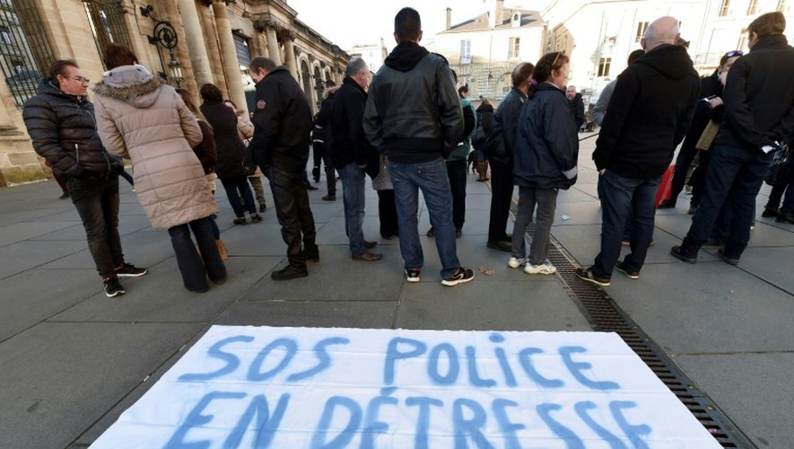 Manifestation de policiers, le 3 décembre 2016 à Bordeaux