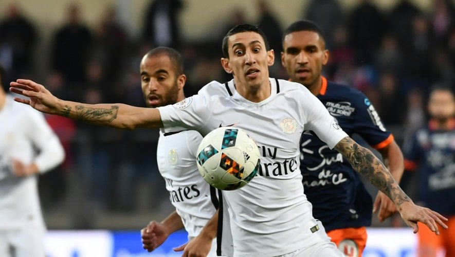 L'attaquant argentin du PSG Angel Di María, le 3 décembre 2016 lors de la défaite parisienne à Montpellier