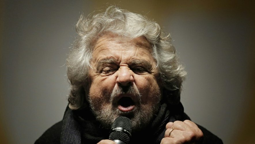 Beppe Grillo, chef du Mouvement 5 étoiles (M5S), le 2 décembre 2016 à Turin
