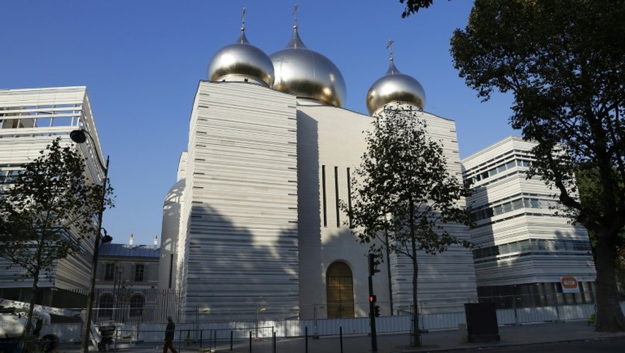 La cathédrale russe orthodoxe de la Saine-Trinité Quai Branly à Paris le 12 octobre 2016