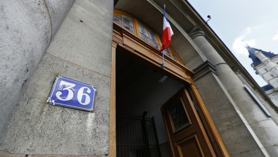 Vue extérieure en date du 23 septembre 2016 de l'entrée du siège de la police judiciaire 36 quai des Orfèvres à Paris