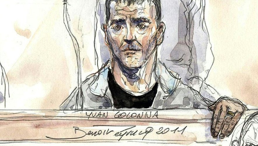 Croquis d'audience en date du 2 mai 2011 de Yvan Colonna lors de son procès à Paris