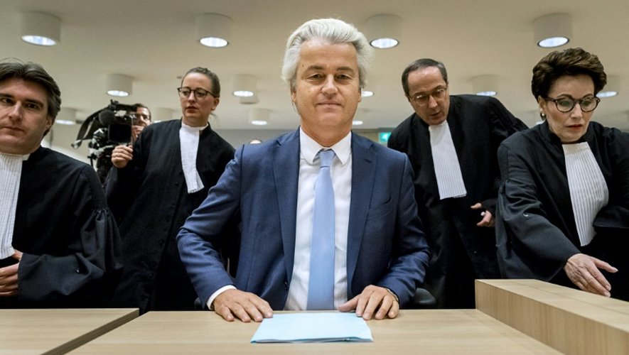 Geert Wilders lors de son procès pour incitation à la haine le 23 novembre 2016 à Schipol