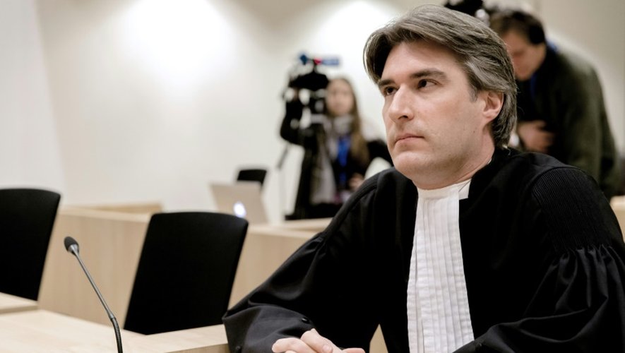 Maarten't Sas, l'avocat de Geert Wilders au tribunal le 9 décembre 2016 à Schipol