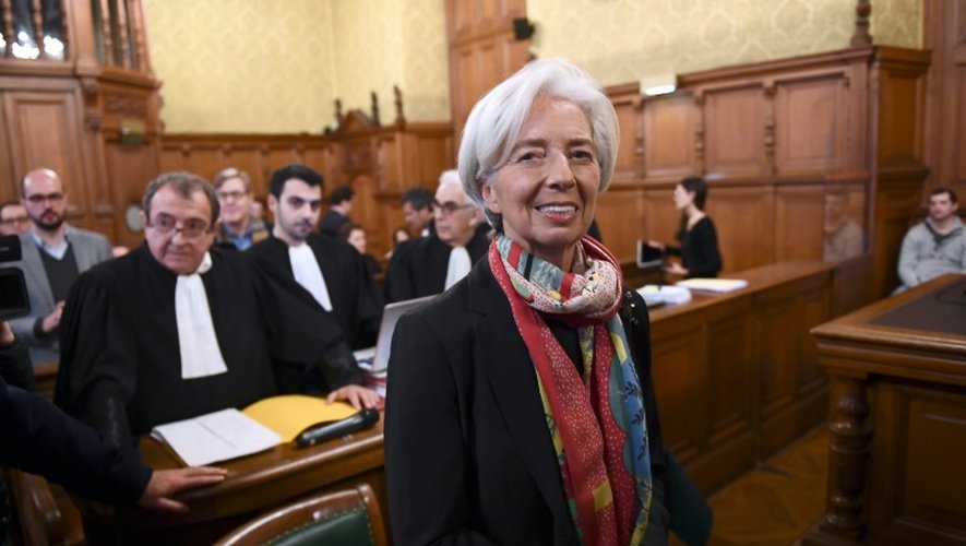 Christine Lagarde le 12 décembre 2016, avant son audience de la Cour de Justice de la République, à Paris