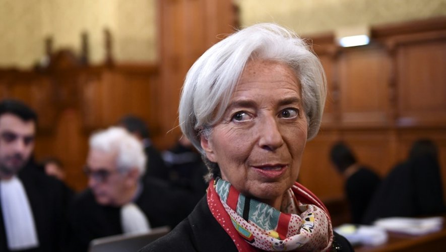 Christine Lagarde, lors de l'ouverture de son procès devant la Cour de Justice de la République, le 12 décembre 2016