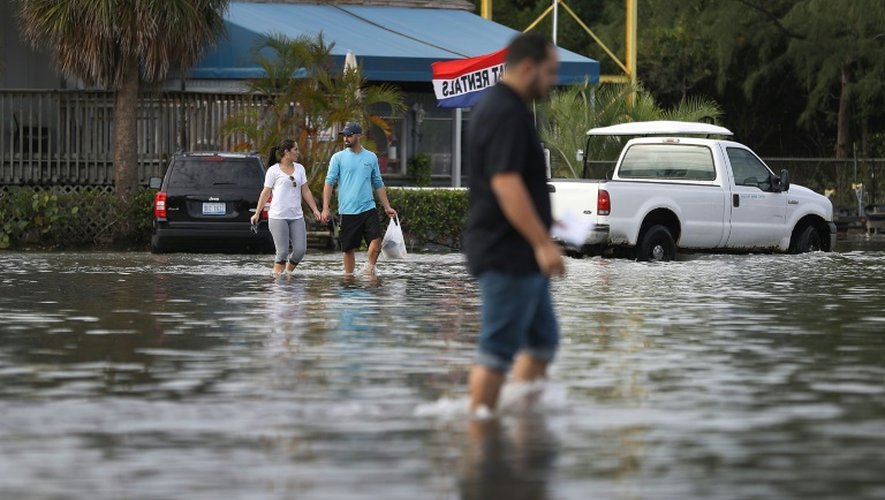 Innondations en au nord de Miami en Floride le 14 novembre 2016