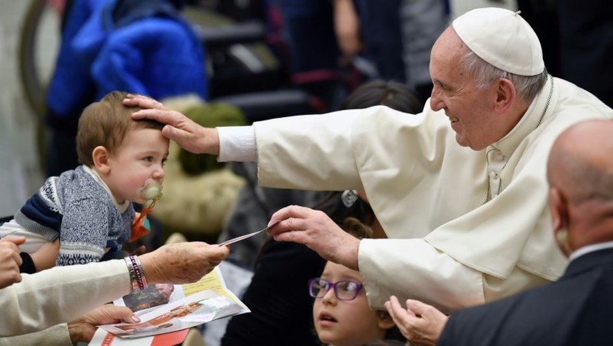 Le pape François à l'hôpital pédiatrique Bambin Gesu à Rome, le 15 décembre 2016