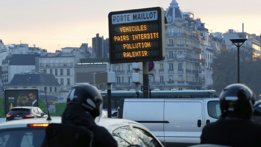 Circulation alternée à Paris, le 9 décembre 2016