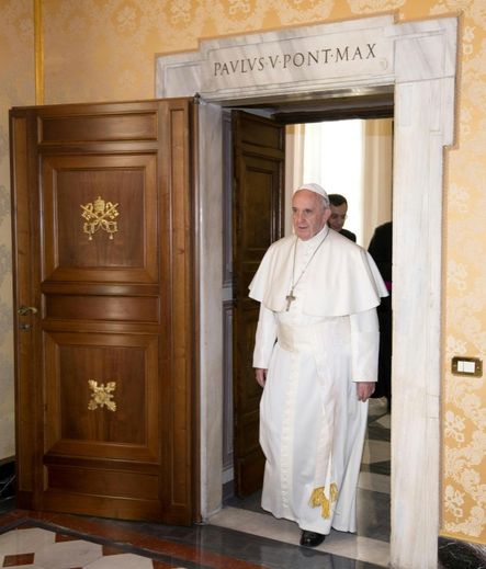 Le pape François au Vatican, le 17 décembre 2016