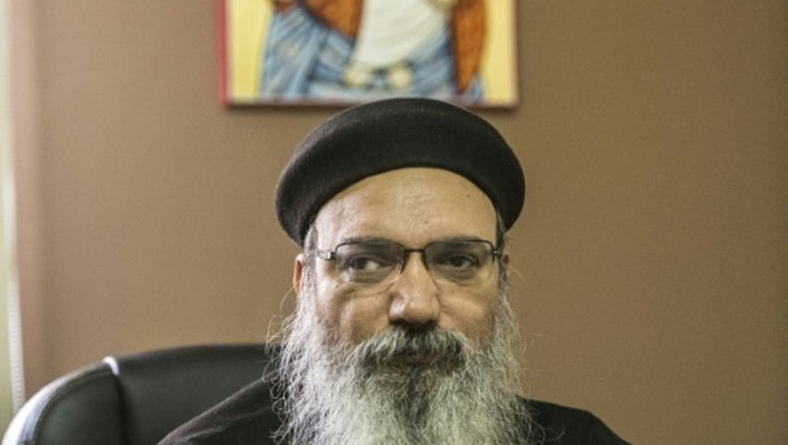 Boulos Halim, porte-parole de l'Eglise copte, dans son bureau, le 15 décembre 2016, au Caire