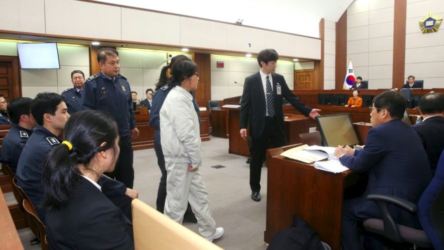 Choi Soon-Sil à son arrivée le 19 décembre 2016 au tribunal à Seoul