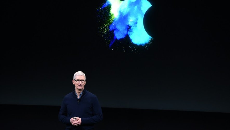 Le PDG d'Apple Tim Cook le 27 octobre 2016, lors d'un lancement de produit au siège d'Apple à Cupertino, en Californie