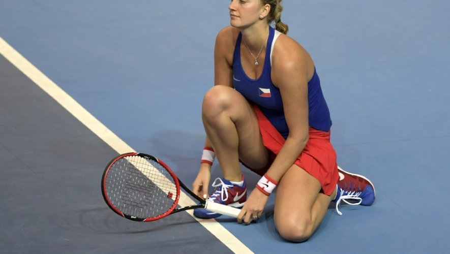 La Tchèque Petra Kvitova lors de la finale de la Coupe Davis, le 12 novembre 2016 à Strasbourg
