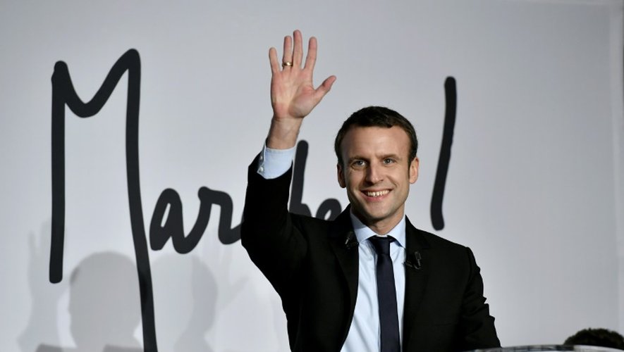 Emmanuel Macron ,lors d'un meeting à Talence, près de Bordeaux, le 13 décembre 2016