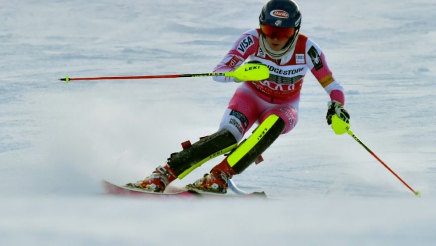 L'Américaine Mikaela Shiffrin dans le slalom le 11 décembre 2016 à Sestrières
