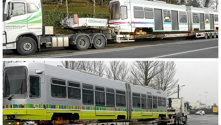 Le tramways avant et après rénovation. par la Safra.