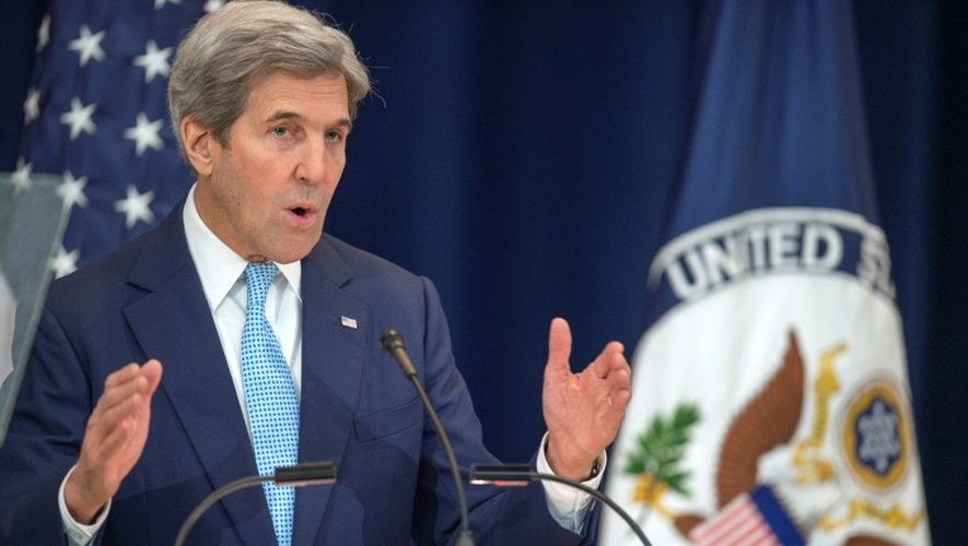 John Kerry au Département d'Etat à Washington le 28 décembre 2016