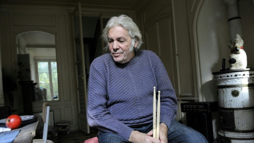 L'auteur-compositeur Pierre Barouh, le 14 octobre 2008 à Paris chez lui