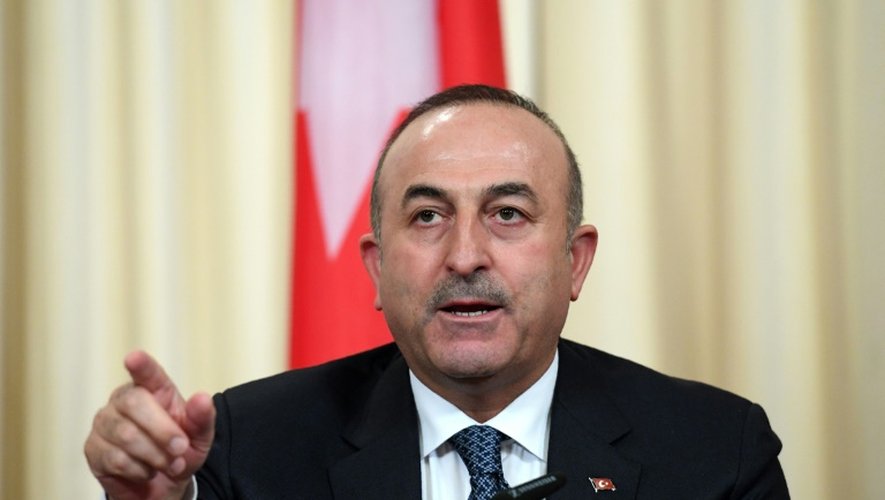 Le ministre turc des Affaires étrangères,  Mevlut Cavusoglu, lors d'une conférence de presse le 20 décembre 2016 à Moscou