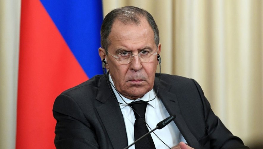 Le ministre russe des Affaires étrangères Sergueï Lavrov lors d'une conférence de presse le 20 décembre 2016 à Moscou