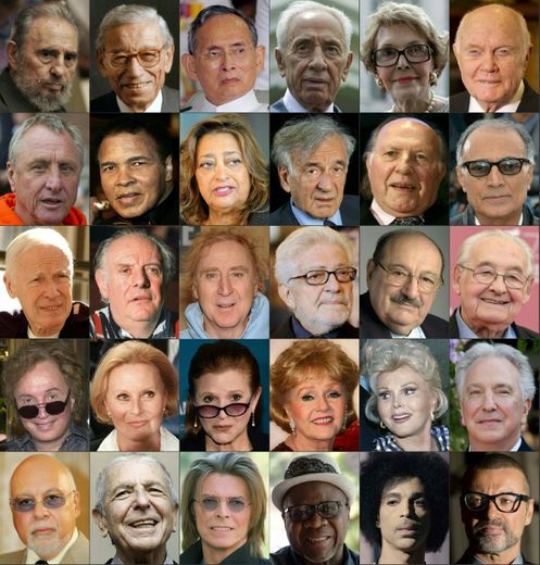Parmi les grands disparus en 2016, Michèle Morgan, Fidel Castro, Mohamed Ali, Carrie Fisher, entre autres