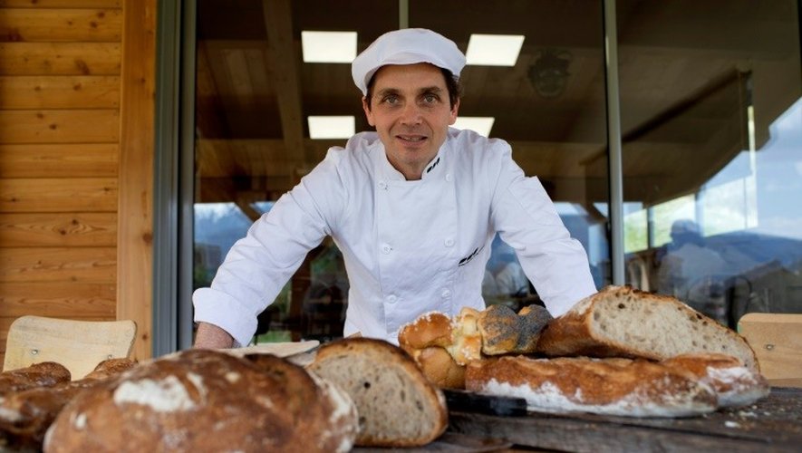 Thomas Teffri-Chambelland, le fondateur de l'Ecole internationale de boulangerie, le 18 avril 2018 à Noyers-sur-Jabron (Alpes-de-Haute-Provence)