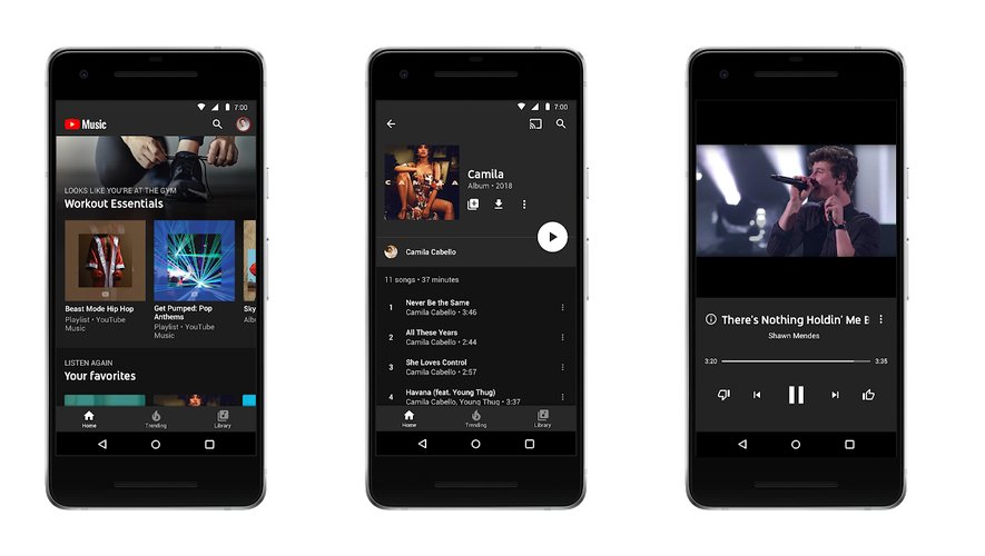 La nouvelle application YouTube Music sous Android