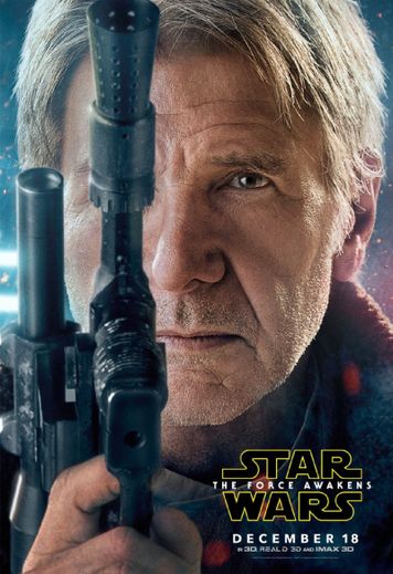 Harrison Ford alias Han Solo in "Star Wars 7" poster