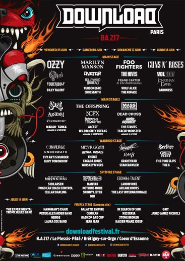 Le "Download Festival" se tiendra du 15 au 18 juin près de Paris