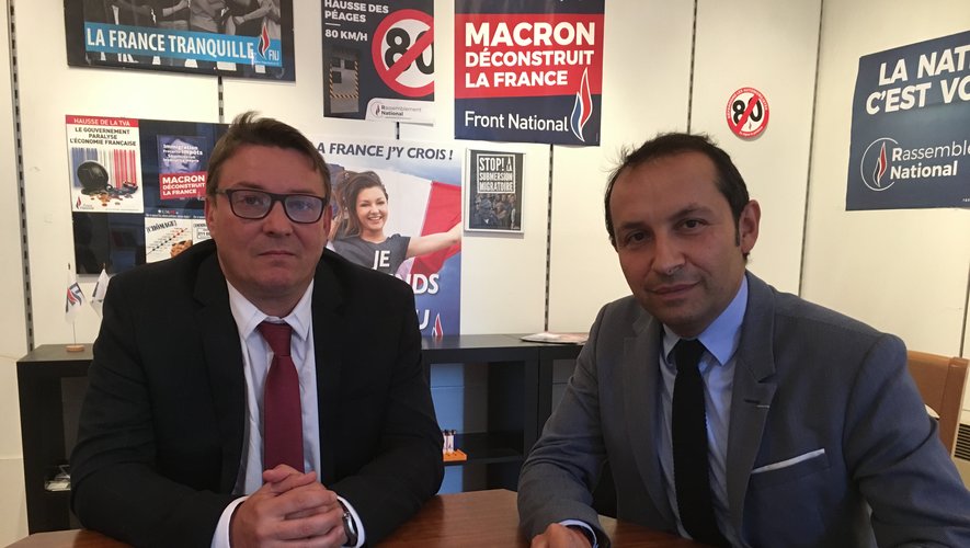 Sébastien Chenu, porte-parole de RN, est venu en Aveyron pour parler des futures échéances électorales.