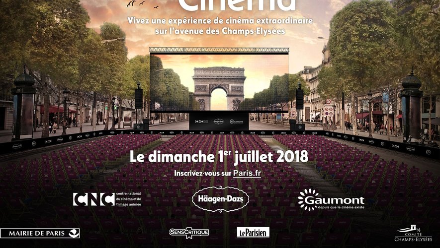 "Les Visiteurs" de Jean-Marie Poiré sera projeté sur un écran géant installé pour la première fois sur la plus belle avenue du monde, dimanche 1er juillet.