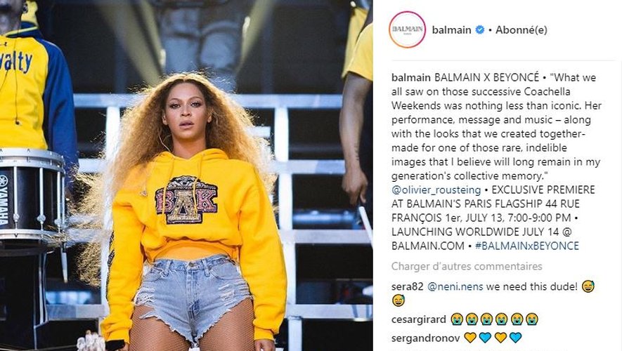 Balmain et Beyoncé s'associent autour d'une collection de sweats et de T-shirts en édition limitée.