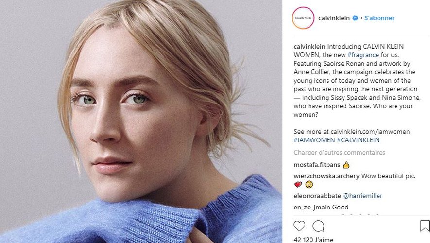Saoirse Ronan incarne la nouvelle fragrance de Calvin Klein au côté de Lupita Nyong'o.