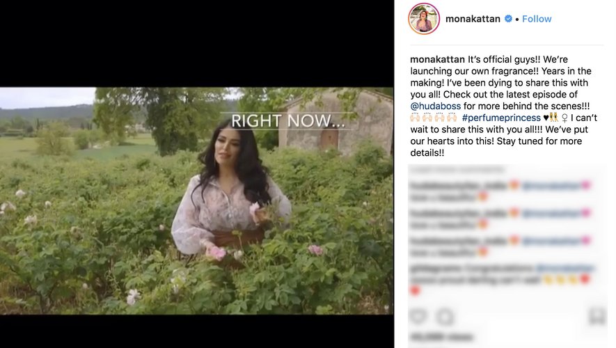 Mona Kattan sur Instagram 2018