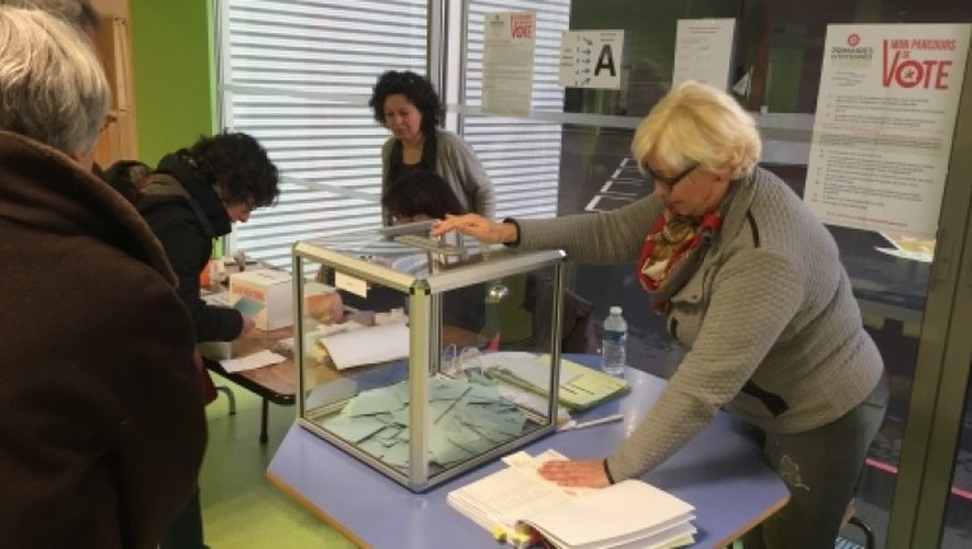 Cet après-midi au bureau de vote de Rodez. 