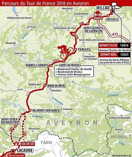 Découvrez le parcours du Tour de France 2018 en Aveyron