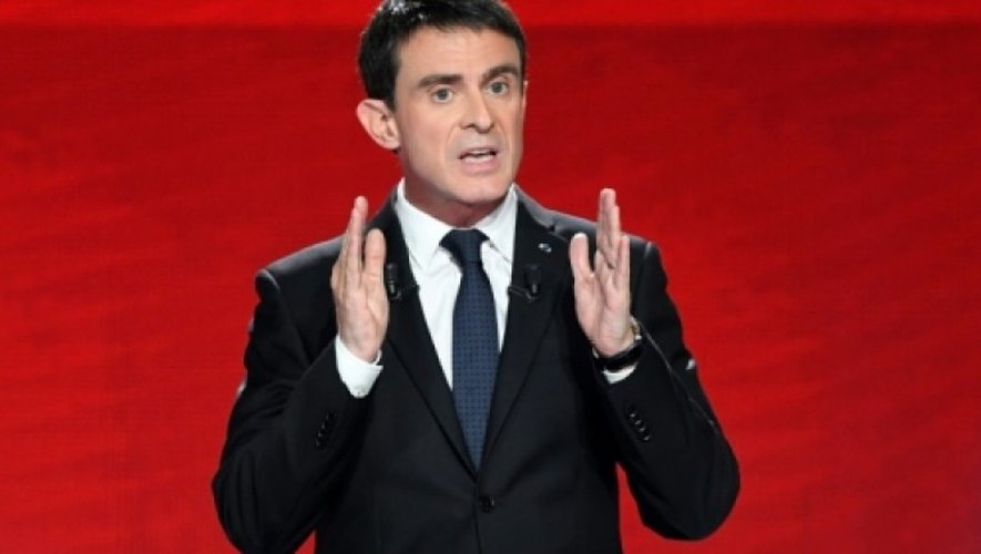 Manuel Valls, lors du deuxième débat de la primaire du PS et de ses alliés, le 15 janvier 2017, à Paris. AFP/Archives - bertrand GUAY