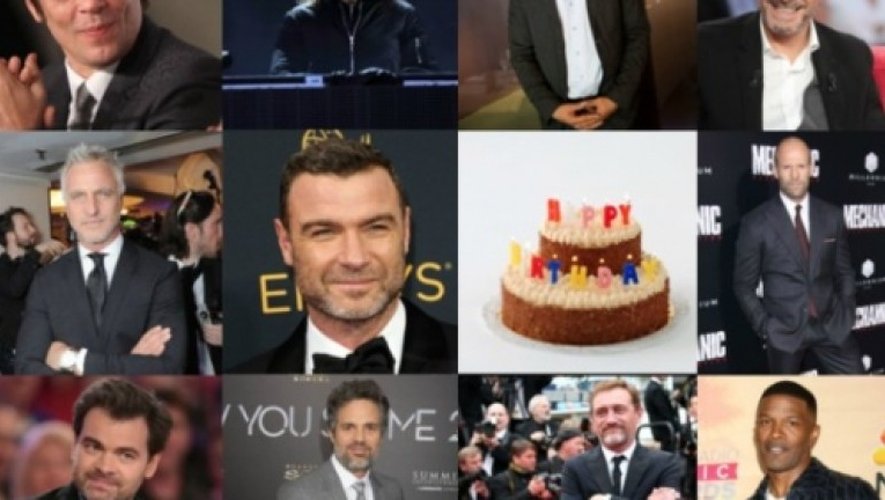 David Guetta, Liev Schreiber, Frédéric Lopez, David Ginola, Benicio Del Toro… 50 ans en 2017