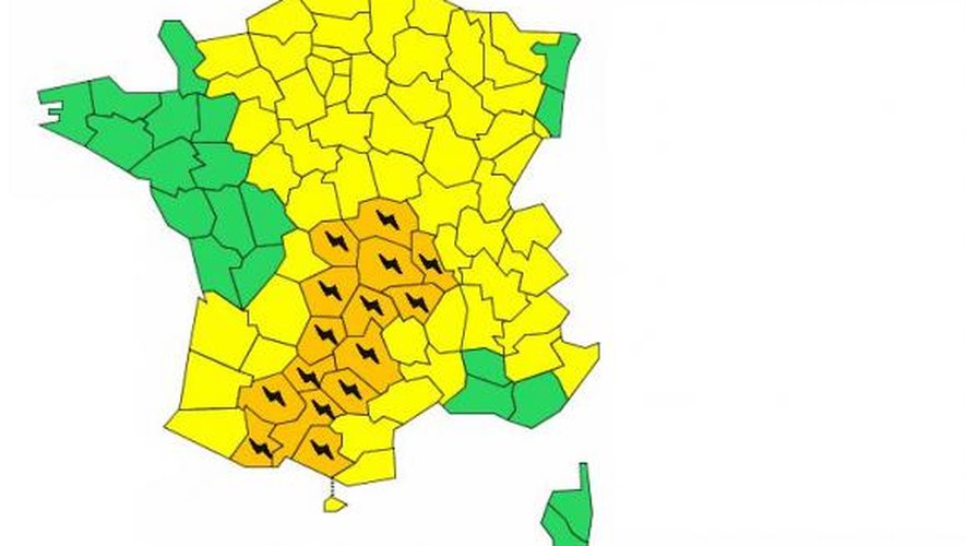 Orages : l’Aveyron en alerte orange