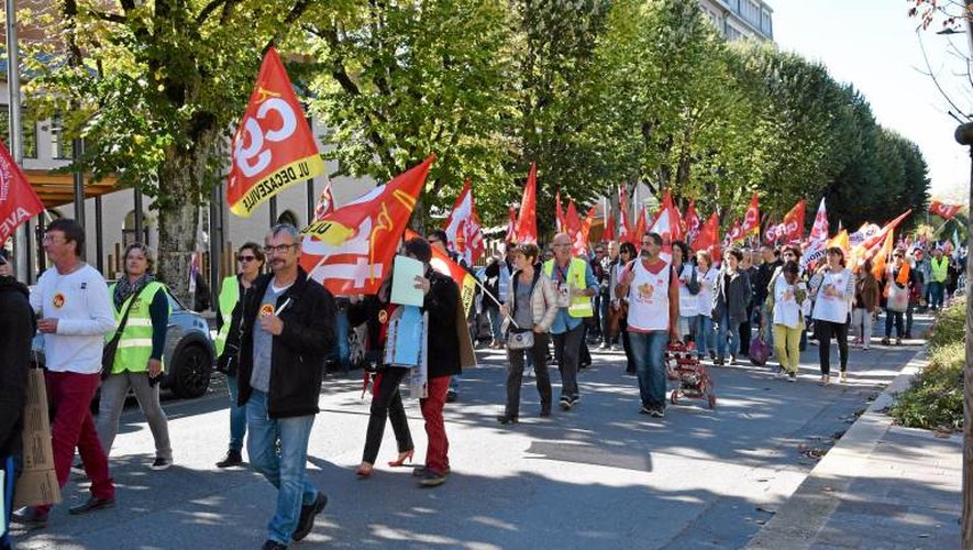 Grève des fonctionnaires : ils étaient 1 700 à Rodez