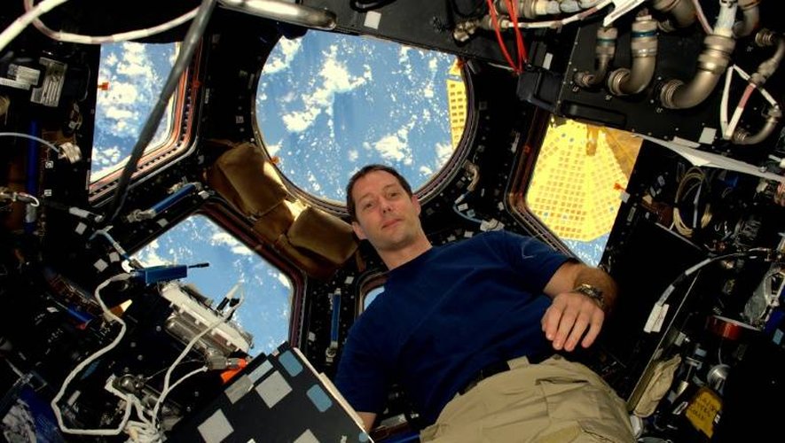 Thomas Pesquet, à bord de la Station spatiale internationale (ISS) le 22 novembre 2016.