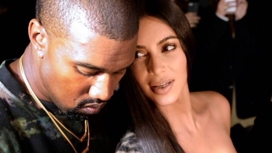 Kanye West et Kim Kardashian, le 9 janvier 2017